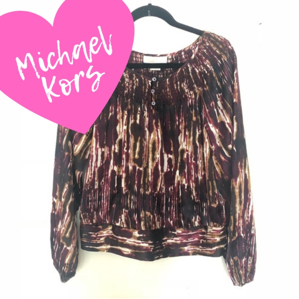 NWOT Michael Kors Multi-Colored Blouse -BEAUTY!